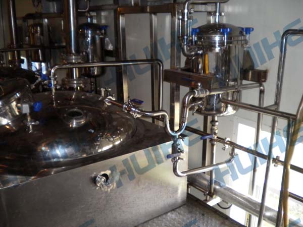 萃取罐的CIP管路連接